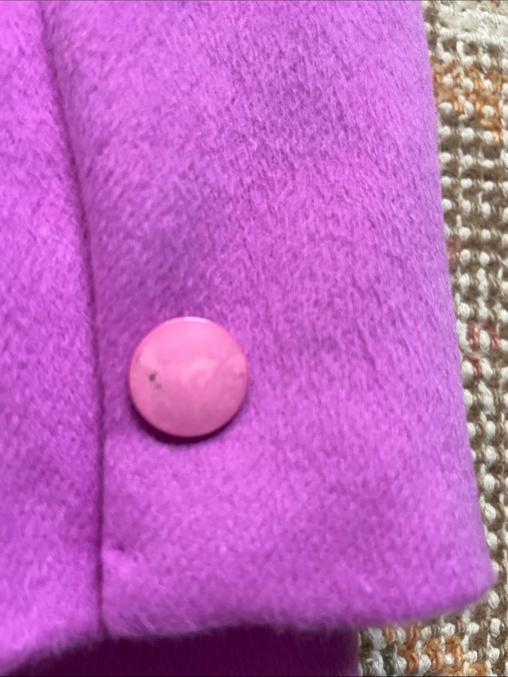 Vintage Burberrys’ Fuchsia Pink Angora Wool Blazer Size 10 Made in USA - Picture 6 of 12